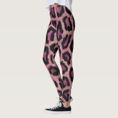 Rosa Leopard-Farbe Leggings (Links)