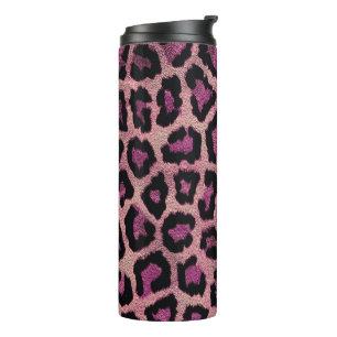 Rosa Leopard-Farbe Thermosbecher