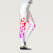 Rosa Leopard Geometrisch Leggings (Rechts)