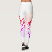 Rosa Leopard Geometrisch Leggings (Rückseite)