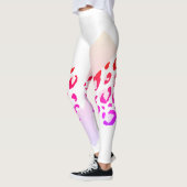 Rosa Leopard Geometrisch Leggings (Links)