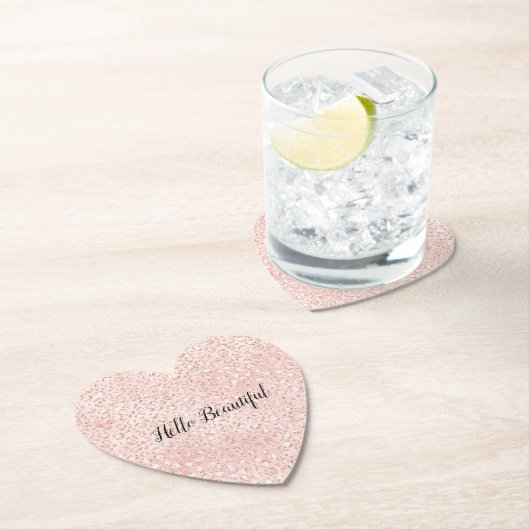 Rosa Leopard Glitzer Leopard Untersetzer (Vor Ort)