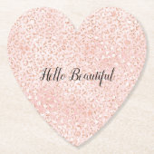 Rosa Leopard Glitzer Leopard Untersetzer (Vorderseite)