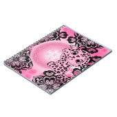 Rosa Leopard Harmonie Notizblock (Linke Seite)