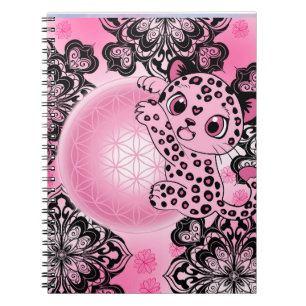 Rosa Leopard Harmonie Notizblock