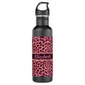 Rosa Leopard-Haut-Muster personifizieren Trinkflasche (Vorderseite)