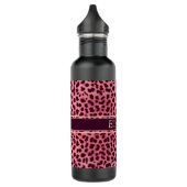 Rosa Leopard-Haut-Muster personifizieren Trinkflasche (Links)