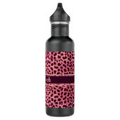 Rosa Leopard-Haut-Muster personifizieren Trinkflasche (Rechts)