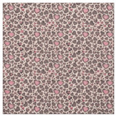 Rosa Leopard-Herz-Muster auf Erröten Stoff (Muster)