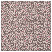 Rosa Leopard Herzmuster auf Blush Stoff (Muster)