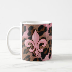Rosa Leopard-Lilie Kaffeetasse