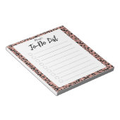 Rosa Leopard-Liste Notizblock (angewinkelt)