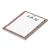 Rosa Leopard-Liste Notizblock (Rotiert)