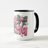 Rosa Leopard-Mama Tasse (VorderseiteRechts)