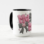 Rosa Leopard-Mama Tasse (Vorderseite Links)