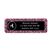 Rosa Leopard Mit Monogramm (Vorne)
