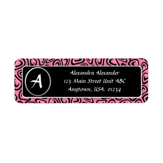 Rosa Leopard Mit Monogramm (Vorne)