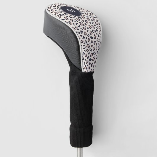 Rosa Leopard Mono Golf Head Cover Golf Headcover (angewinkelt)