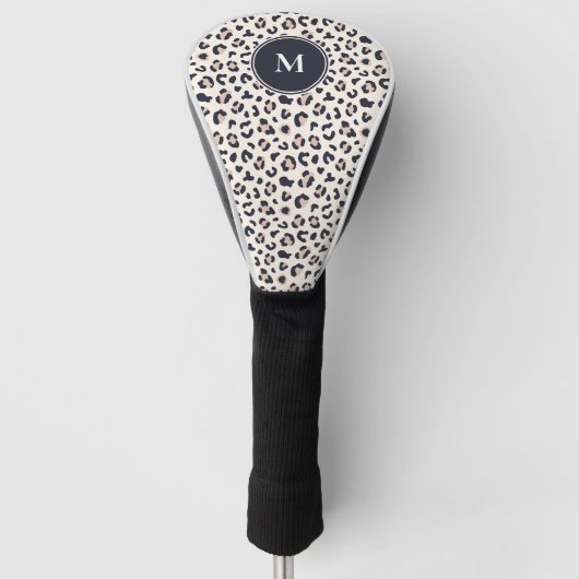 Rosa Leopard Mono Golf Head Cover Headcover (Vorderseite)