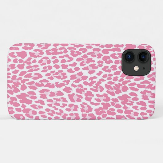 Rosa Leopard-Muster Case-Mate iPhone Hülle (Rückseite (Horizontal))