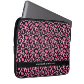 Rosa Leopard-Muster-Gewohnheit Laptopschutzhülle (Vorne Rechts)