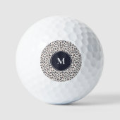 Rosa Leopard-Muster individuelle Name Golfball (Vorderseite)