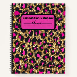 Rosa Leopard-Notebook Notizblock