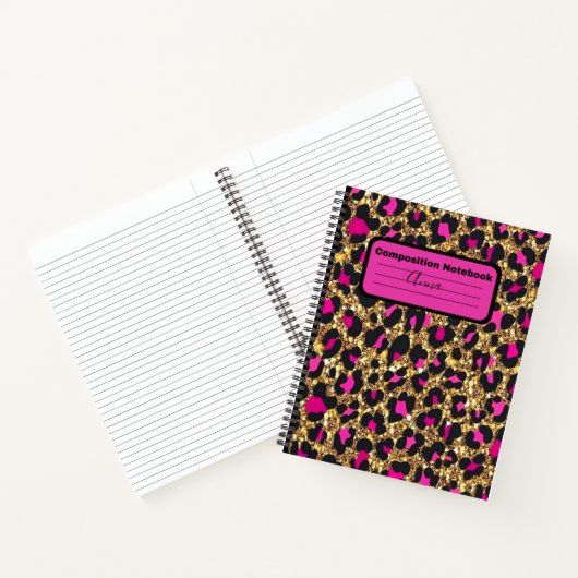 Rosa Leopard-Notebook Notizblock (Innenseite)