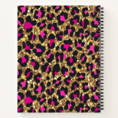 Rosa Leopard-Notebook Notizblock (Rückseite)