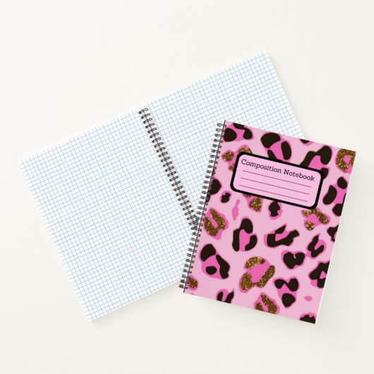 Rosa Leopard-Notebook  Notizblock (Innenseite)