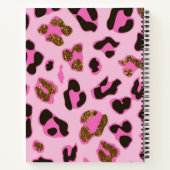 Rosa Leopard-Notebook Notizblock (Rückseite)