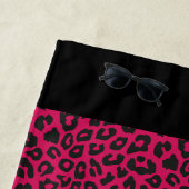 rosa Leopard Personalisiert Strandtuch (Beispiel)