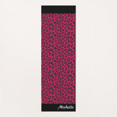rosa Leopard Personalisiert Yogamatte (Vorderseite)