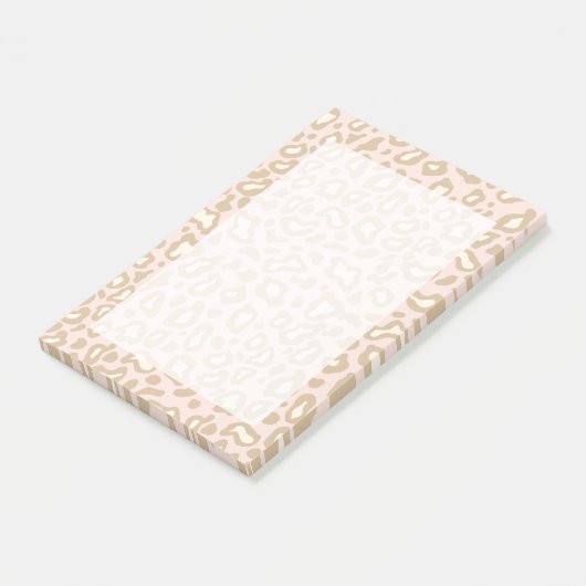 Rosa Leopard Post It Notes Geschenk Post-it Klebezettel (angewinkelt)