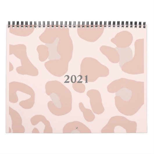 Rosa Leopard Print 2021 Calendar Kalender (Titelbild)