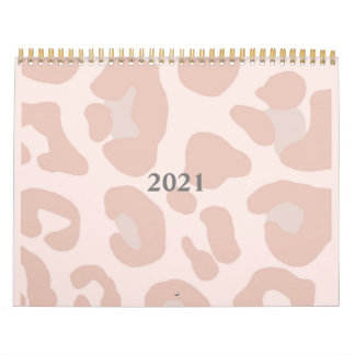 Rosa Leopard Print 2021 Calendar Kalender