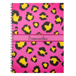 Rosa Leopard Print Animal Cheetah Trendy Chic Notizblock