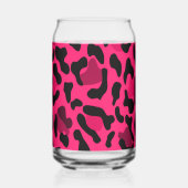 Rosa Leopard Print Librarian Name Dosenglas (Rückseite)