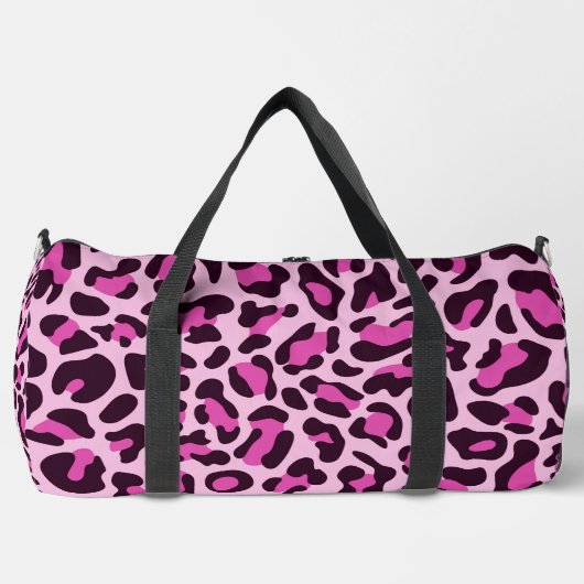 Rosa Leopard Print Monogram Large Duffel Bag Duffle Bag (Vorderseite)