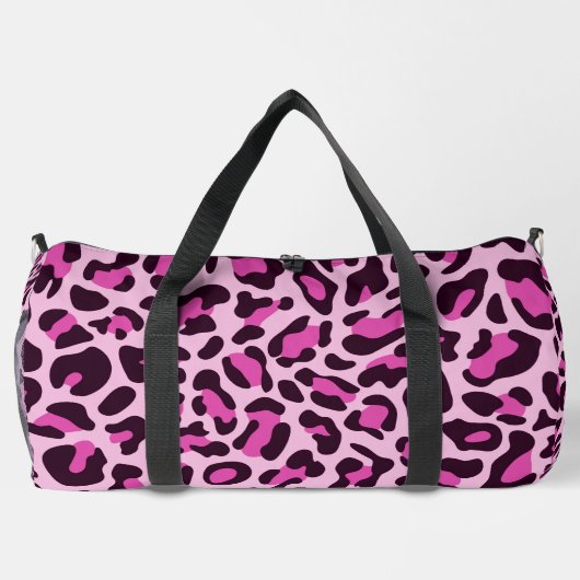 Rosa Leopard Print Monogram Large Duffel Bag Duffle Bag (Rückseite)