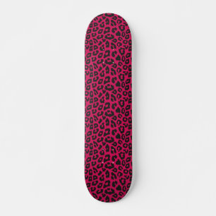 Rosa Leopard Print Skateboard