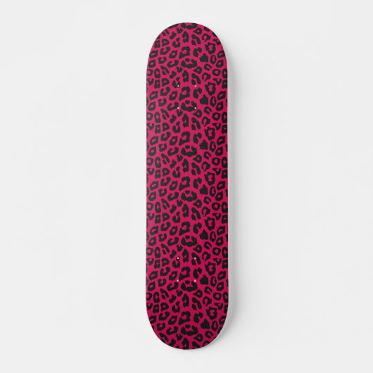 Rosa Leopard Print Skateboard (Vorne)
