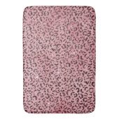 Rosa Leopard Print Sparkor Glitzer Badematte (Vorderseite Vertikal)