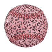 Rosa Leopard Print Sparkor Glitzer Baseball (Rückseite)