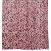 Rosa Leopard Print Sparkor Glitzer Duschvorhang (Vorderseite)