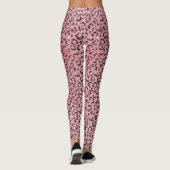 Rosa Leopard Print Sparkor Glitzer Leggings (Rückseite)