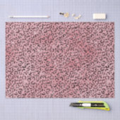 Rosa Leopard Print Sparkor Glitzer Seidenpapier (Handwerk)