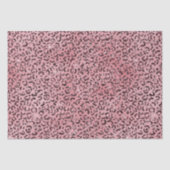 Rosa Leopard Print Sparkor Glitzer Seidenpapier (Vorderseite)