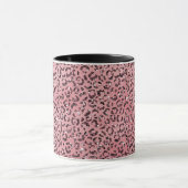 Rosa Leopard Print Sparkor Glitzer Tasse (Zentrum)
