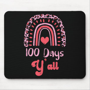 Rosa Leopard Regenbogen 100 Tage Yall 100th Day Sc Mousepad